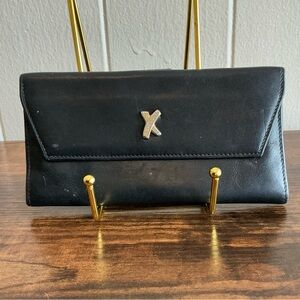A Very Rare Beautiful Vintage HTF Black Leather Paloma Picasso Travel Wallet
